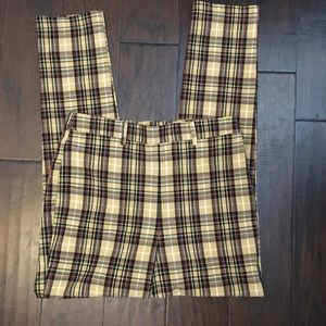 FOREVER 21 Plaid Print High Rise Pants